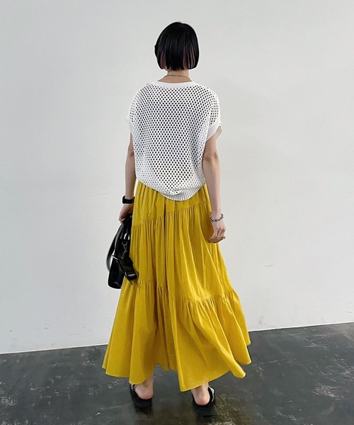 PAGEBOY(ページボーイ)の「メッシュクルーベスト(ベスト・レディース・ブラック/ターコイズブルー/オフホワイト・FREE)」の7枚目の写真