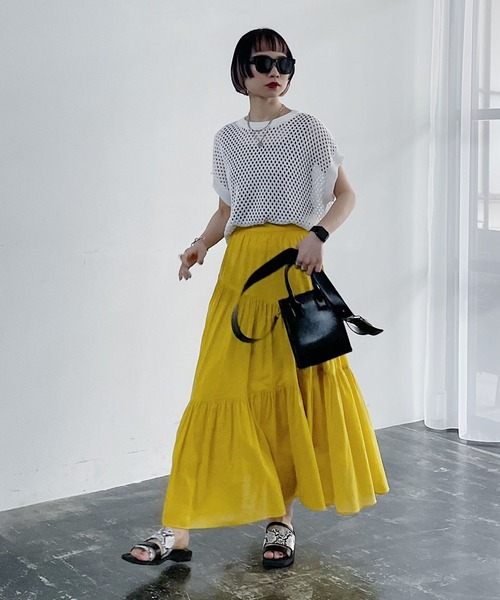 PAGEBOY(ページボーイ)の「メッシュクルーベスト(ベスト・レディース・ブラック/ターコイズブルー/オフホワイト・FREE)」の8枚目の写真