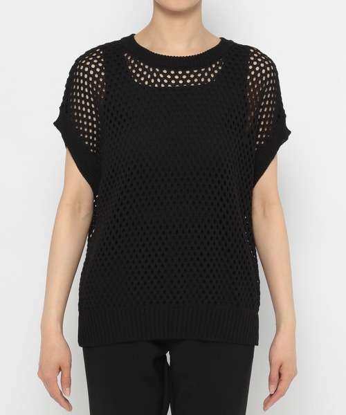 PAGEBOY(ページボーイ)の「メッシュクルーベスト(ベスト・レディース・ブラック/ターコイズブルー/オフホワイト・FREE)」の18枚目の写真