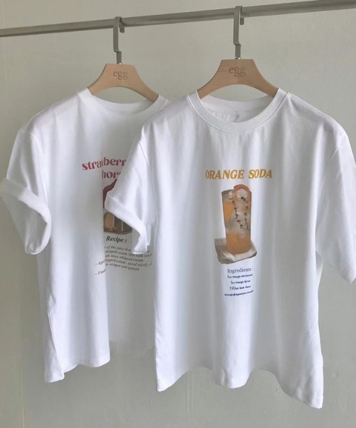 MANGROVE(マングローブ)の「スイーツグラフィックTEE(Tシャツ/カットソー・レディース・レッド/オレンジ・FREE)」の3枚目の写真