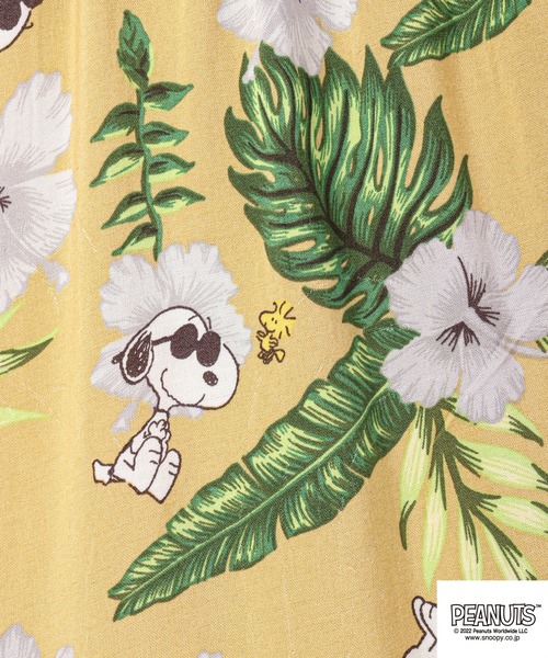 PEANUTS（ピーナッツ）の「PEANUTS キッズ　スヌーピー アロハワンピース（ワンピース・キッズ・ネイビー/レッド/ブルー/マスタード/グレー系その他/チャコール・110/130/140/120）」の12枚目の写真