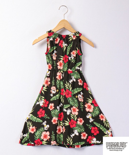 PEANUTS（ピーナッツ）の「PEANUTS キッズ　スヌーピー アロハワンピース（ワンピース・キッズ・ネイビー/レッド/ブルー/マスタード/グレー系その他/チャコール・110/130/140/120）」の7枚目の写真