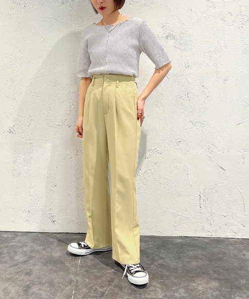 apres jour mignon（アプレジュールミニョン）の「メローカットトップス【ZOZOTOWN限定アイテム】（Tシャツ/カットソー・レディース・イエロー/ピンク/ブラック・X-LARGE/フリー）」の10枚目の写真