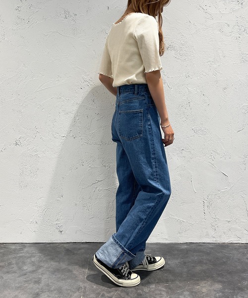 apres jour mignon（アプレジュールミニョン）の「メローカットトップス【ZOZOTOWN限定アイテム】（Tシャツ/カットソー・レディース・イエロー/ピンク/ブラック・X-LARGE/フリー）」の13枚目の写真
