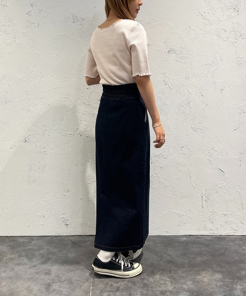 apres jour mignon（アプレジュールミニョン）の「メローカットトップス【ZOZOTOWN限定アイテム】（Tシャツ/カットソー・レディース・イエロー/ピンク/ブラック・X-LARGE/フリー）」の21枚目の写真