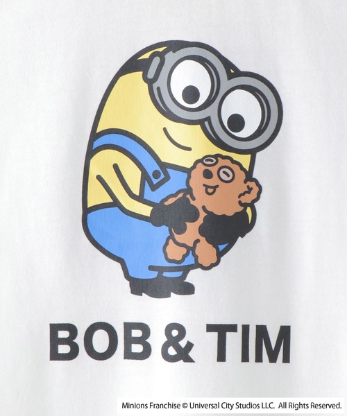 MINIONS(ミニオンズ)の「【キッズ】ミニオン/Bob&TIM プリントTシャツ(100~140cm)(Tシャツ/カットソー・キッズ・ダークグリーン/オフホワイト・100/110/120/130/140)」の9枚目の写真