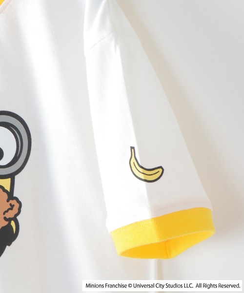MINIONS(ミニオンズ)の「【キッズ】ミニオン/Bob&TIM プリントTシャツ(100~140cm)(Tシャツ/カットソー・キッズ・ダークグリーン/オフホワイト・100/110/120/130/140)」の6枚目の写真