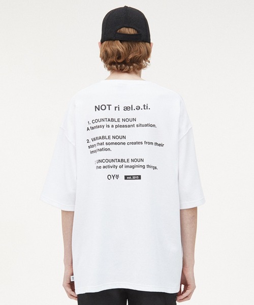 OY(オーワイ)の「『OY/オーワイ』OY SLOGAN LOGO T/スローガンロゴデザイン 半袖Tシャツ(Tシャツ/カットソー・メンズ・ホワイト/ブラック・M/L)」の1枚目の写真