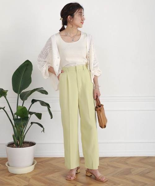 Bou Jeloud（ブージュルード）の「透かし柄ショート丈カーディガン（カーディガン/ボレロ・レディース・ピンク/グレー/ブラック/グリーン/オフホワイト・FREE）」の7枚目の写真