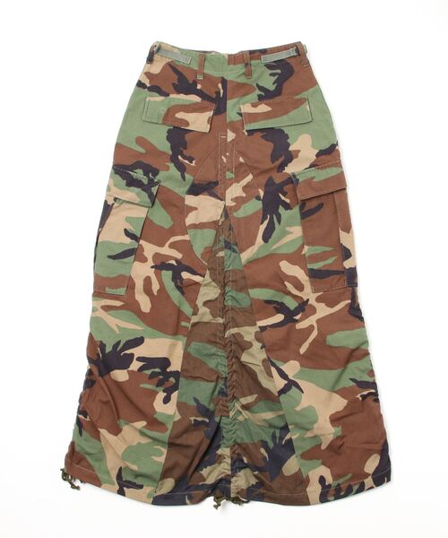 77circa（ナナナナサーカ）の「77circa / ナナナナサーカ：circa make length adjustable camo skirt：cc22ss-30[DEA]（スカート・レディース・ウッドランド・26/28）」の2枚目の写真