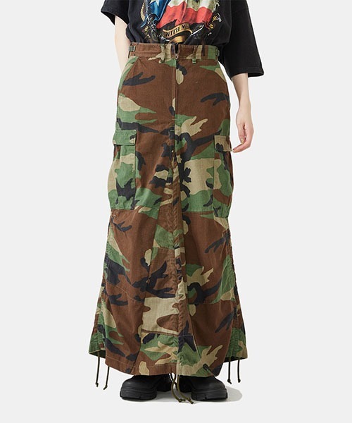 77circa（ナナナナサーカ）の「77circa / ナナナナサーカ：circa make length adjustable camo skirt：cc22ss-30[DEA]（スカート・レディース・ウッドランド・26/28）」の9枚目の写真