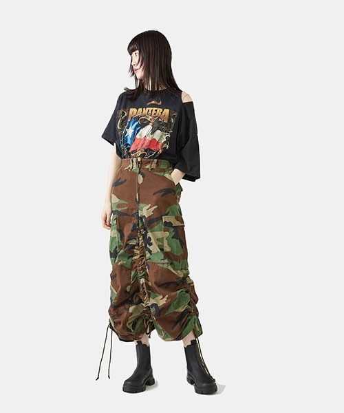 77circa（ナナナナサーカ）の「77circa / ナナナナサーカ：circa make length adjustable camo skirt：cc22ss-30[DEA]（スカート・レディース・ウッドランド・26/28）」の12枚目の写真