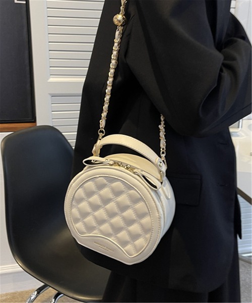 LA VORAGINE(ラ ヴォラジネ)の「丸いチェーンデザインショルダーバッグ クラッチバッグ(クラッチバッグ・レディース・ブラック/ホワイト・FREE)」の20枚目の写真