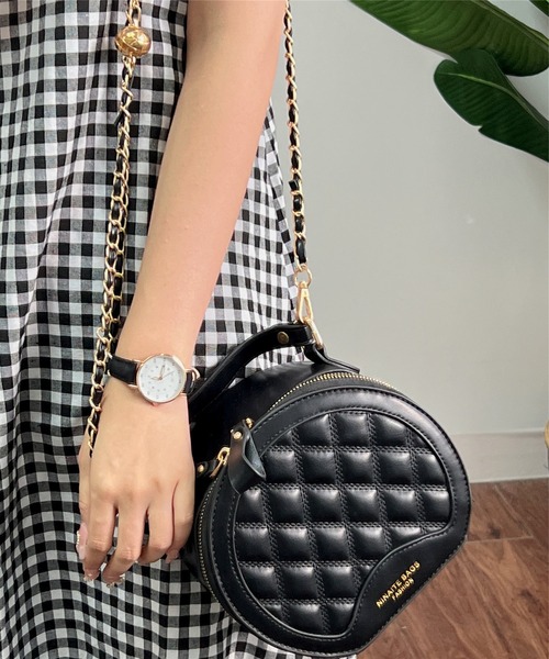 LA VORAGINE(ラ ヴォラジネ)の「丸いチェーンデザインショルダーバッグ クラッチバッグ(クラッチバッグ・レディース・ブラック/ホワイト・FREE)」の17枚目の写真