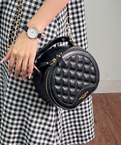 LA VORAGINE(ラ ヴォラジネ)の「丸いチェーンデザインショルダーバッグ クラッチバッグ(クラッチバッグ・レディース・ブラック/ホワイト・FREE)」の16枚目の写真