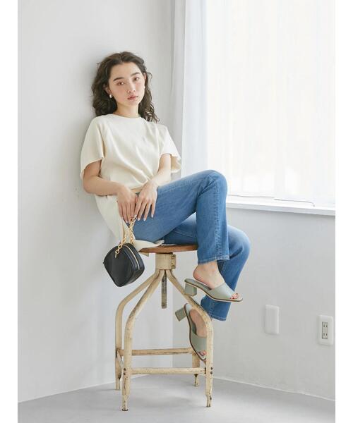 AMERICAN HOLIC（アメリカンホリック）の「ラグランリブスリーブチュニック（Tシャツ/カットソー・レディース・チャコールグレー/アイボリー/モカ・M/L）」の7枚目の写真