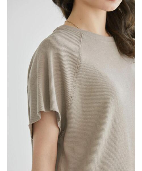 AMERICAN HOLIC（アメリカンホリック）の「ラグランリブスリーブチュニック（Tシャツ/カットソー・レディース・チャコールグレー/アイボリー/モカ・M/L）」の11枚目の写真