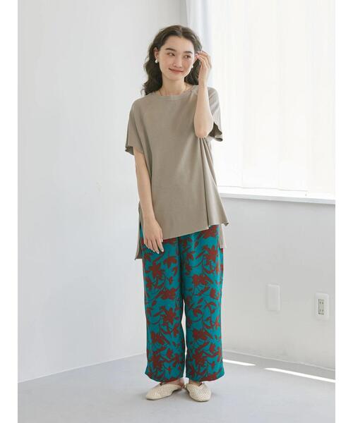 AMERICAN HOLIC（アメリカンホリック）の「ラグランリブスリーブチュニック（Tシャツ/カットソー・レディース・チャコールグレー/アイボリー/モカ・M/L）」の14枚目の写真