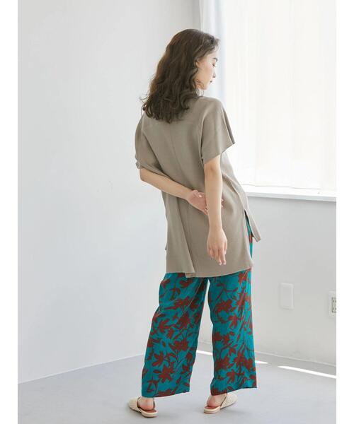 AMERICAN HOLIC（アメリカンホリック）の「ラグランリブスリーブチュニック（Tシャツ/カットソー・レディース・チャコールグレー/アイボリー/モカ・M/L）」の16枚目の写真