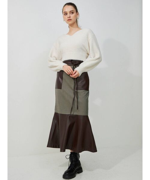 MERCURYDUO(マーキュリーデュオ)の「ハイウエストフェイクレザードッキングスカート(スカート・レディース・その他1・SMALL/MEDIUM)」の5枚目の写真
