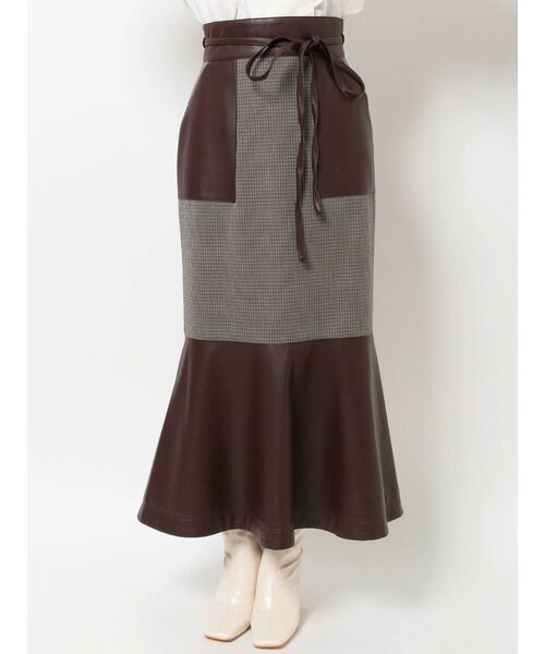 MERCURYDUO(マーキュリーデュオ)の「ハイウエストフェイクレザードッキングスカート(スカート・レディース・その他1・SMALL/MEDIUM)」の12枚目の写真