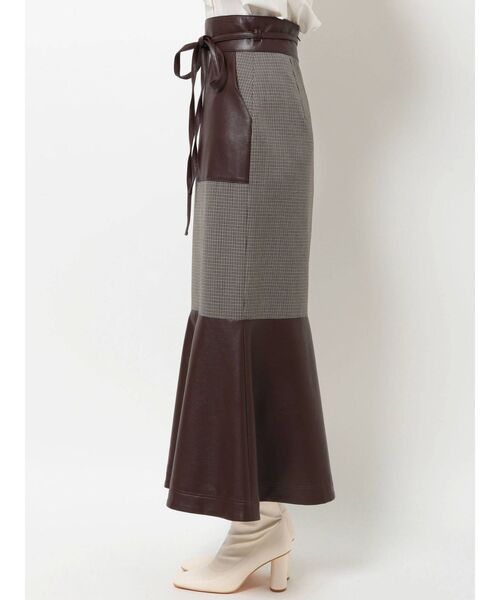 MERCURYDUO(マーキュリーデュオ)の「ハイウエストフェイクレザードッキングスカート(スカート・レディース・その他1・SMALL/MEDIUM)」の4枚目の写真