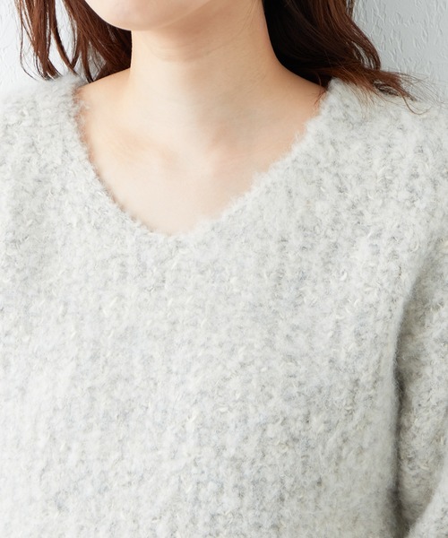 natural couture(ナチュラルクチュール)の「WEB限定カラーあり/ふわもこラメMIXニット(ニット/セーター・レディース・ライトグレー/ベージュ/ピンク/ブルー/ラベンダー・FREE)」の9枚目の写真