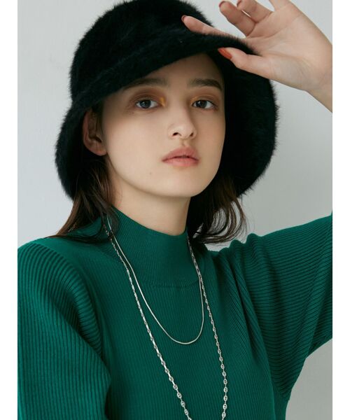 MURUA（ムルーア）の「ファーバケットハット（ハット・レディース・ブラック/オレンジ/ベージュ/グレー/モカ・FREE）」の2枚目の写真