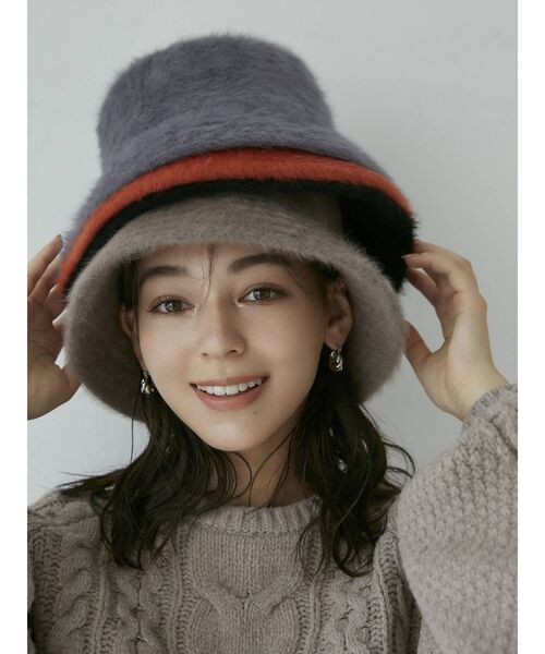 MURUA（ムルーア）の「ファーバケットハット（ハット・レディース・ブラック/オレンジ/ベージュ/グレー/モカ・FREE）」の12枚目の写真