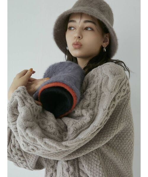 MURUA（ムルーア）の「ファーバケットハット（ハット・レディース・ブラック/オレンジ/ベージュ/グレー/モカ・FREE）」の16枚目の写真