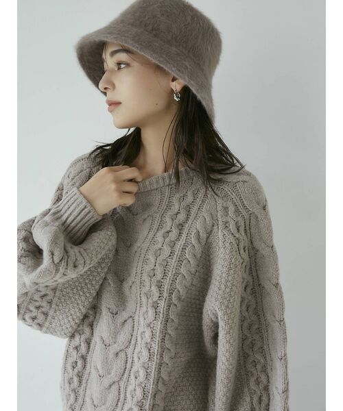 MURUA（ムルーア）の「ファーバケットハット（ハット・レディース・ブラック/オレンジ/ベージュ/グレー/モカ・FREE）」の8枚目の写真