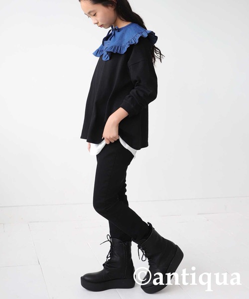 antiqua（アンティカ）の「愛らしさ増す。デニム付け襟（付け襟・キッズ・インディゴブルー・FREE）」の7枚目の写真