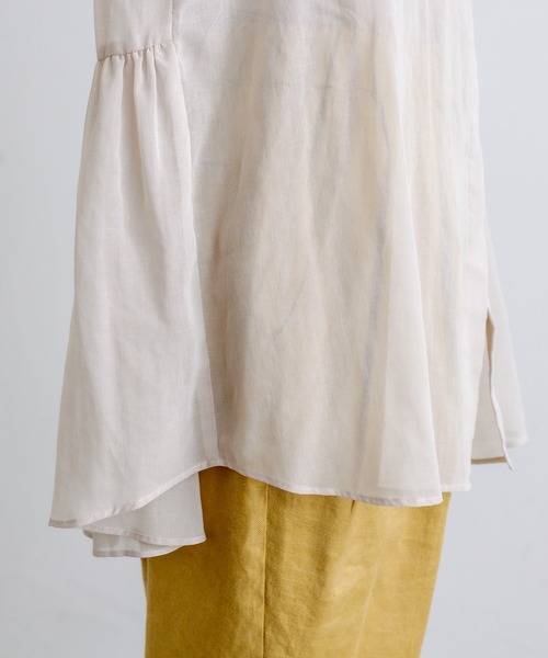 PUAL CE CIN（ピュアルセシン）の「【Du noir】JAPAN MADEシアーブラウス（シャツ/ブラウス・レディース・ブラック/ベージュ・FREE）」の21枚目の写真