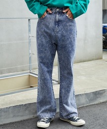 MONO-MART | ルーズフレア ヴィンテージウォッシュデニムパンツ(デニムパンツ)