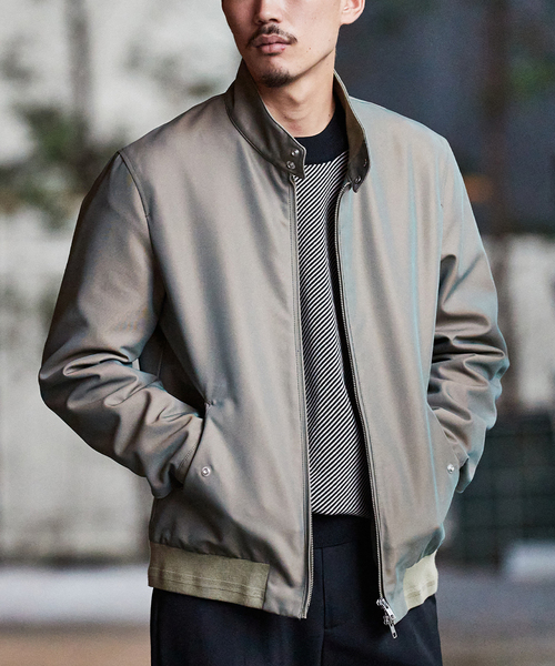 EDIFICE SELECT（エディフィスセレクト）の「ハイツイスト ギャバ ハリントン ブルゾン（ブルゾン・メンズ・カーキ/ブラック/ネイビー・LARGE/MEDIUM/SMALL）」の3枚目の写真