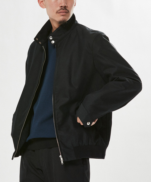 EDIFICE SELECT（エディフィスセレクト）の「ハイツイスト ギャバ ハリントン ブルゾン（ブルゾン・メンズ・カーキ/ブラック/ネイビー・LARGE/MEDIUM/SMALL）」の2枚目の写真