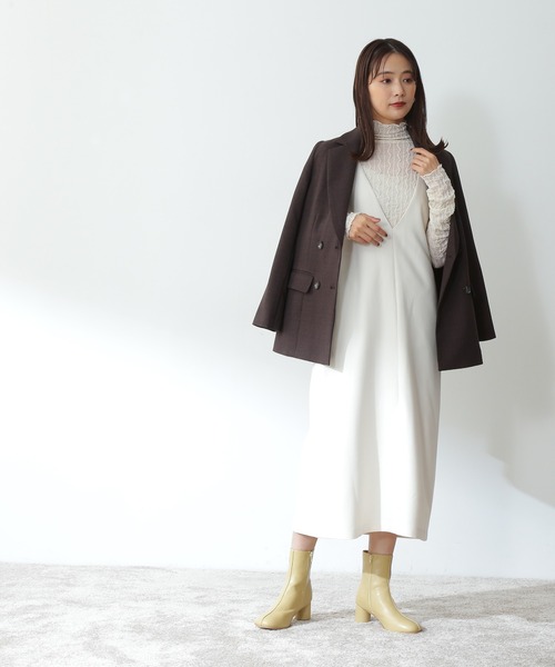 N.（N. Natural Beauty Basic）（エヌエヌナチュラルビューティーベーシック）の「◆Ｖカラージャンパースカート（ジャンパースカート・レディース・ナチュラル/ブラック/モカ・MEDIUM）」の13枚目の写真