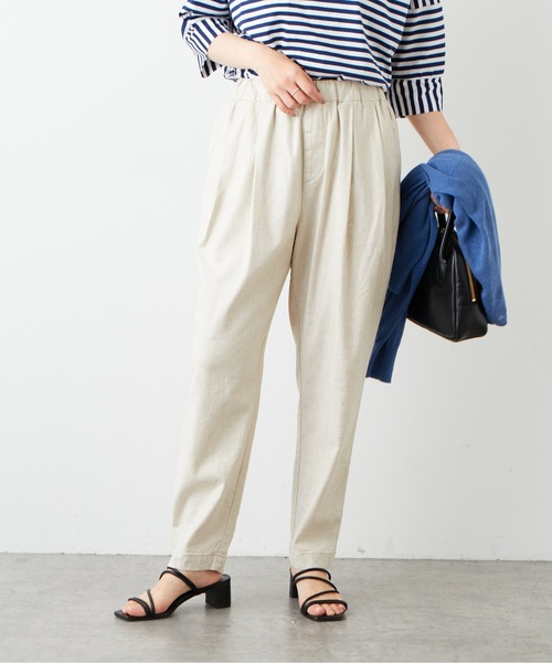 PUAL CE CIN（ピュアルセシン）の「麻テンセルストレッチパンツ（その他パンツ・レディース・ブラック/マスタード/ナチュラル・FREE）」の3枚目の写真