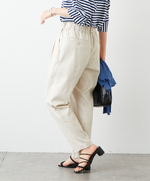 PUAL CE CIN（ピュアルセシン）の「麻テンセルストレッチパンツ（その他パンツ・レディース・ブラック/マスタード/ナチュラル・FREE）」の6枚目の写真