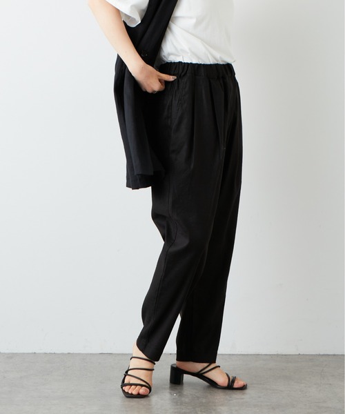 PUAL CE CIN（ピュアルセシン）の「麻テンセルストレッチパンツ（その他パンツ・レディース・ブラック/マスタード/ナチュラル・FREE）」の11枚目の写真