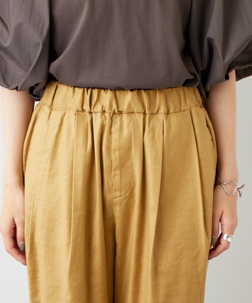 PUAL CE CIN（ピュアルセシン）の「麻テンセルストレッチパンツ（その他パンツ・レディース・ブラック/マスタード/ナチュラル・FREE）」の18枚目の写真