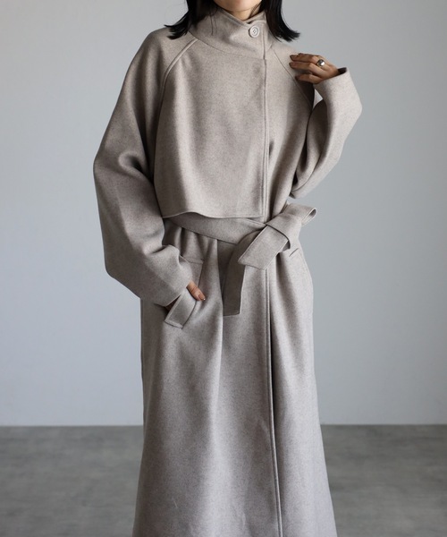 kolor ケープコート RUIRUE BOUTIQUE ダッフルコート コート ウール100