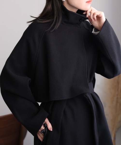 セール】スタンドカラーケープコート（その他アウター）｜ap
