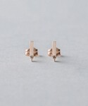 ete（エテ）の「○K10MPG ミストピンク ブラウンダイヤモンド ピアス