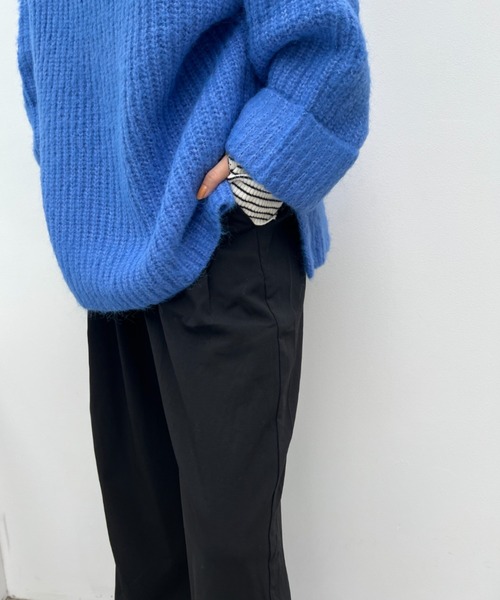 y/m by misato(イムバイミサト)の「エステルツイルタックパンツ(その他パンツ・レディース・ブラック/ベージュ・FREE)」の19枚目の写真