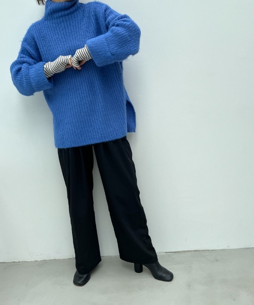 y/m by misato(イムバイミサト)の「エステルツイルタックパンツ(その他パンツ・レディース・ブラック/ベージュ・FREE)」の20枚目の写真