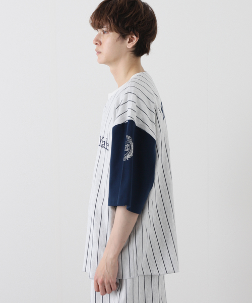 JOURNAL STANDARD(ジャーナルスタンダード)の「【YALE×JOURNAL STANDARD】別注 ベースボールシャツ(シャツ/ブラウス・メンズ・ネイビー・MEDIUM/LARGE)」の12枚目の写真