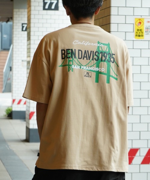 BEN DAVIS(ベンデイビス)の「《BEN DAVIS》PRINT TEE/抗菌防臭(Tシャツ/カットソー・メンズ・ブラック/ホワイト/ベージュ/ブルー系その他・SMALL/MEDIUM/LARGE/X-LARGE)」の4枚目の写真