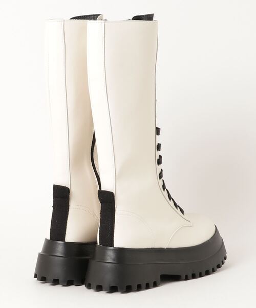 Figments（フィグメンツ）の「コンバットロングブーツ（ブーツ・レディース・オフホワイト/ブラック・MEDIUM/SMALL）」の19枚目の写真