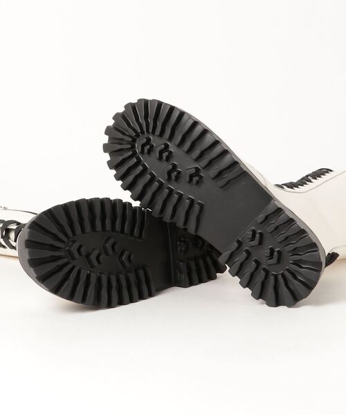 Figments（フィグメンツ）の「コンバットロングブーツ（ブーツ・レディース・オフホワイト/ブラック・MEDIUM/SMALL）」の20枚目の写真